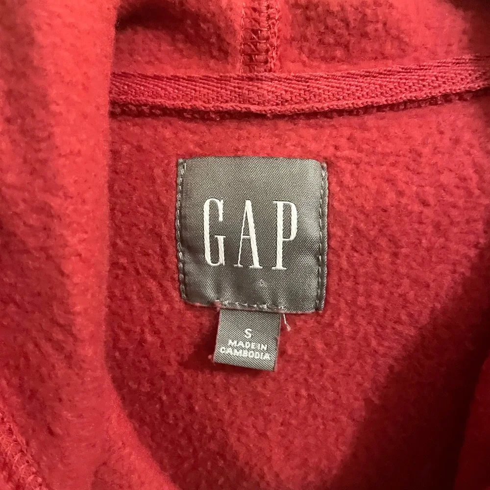 Gap Arch Logo Red Hoodie Sweatshirt Women’s Size Small - Picture 3 of 4